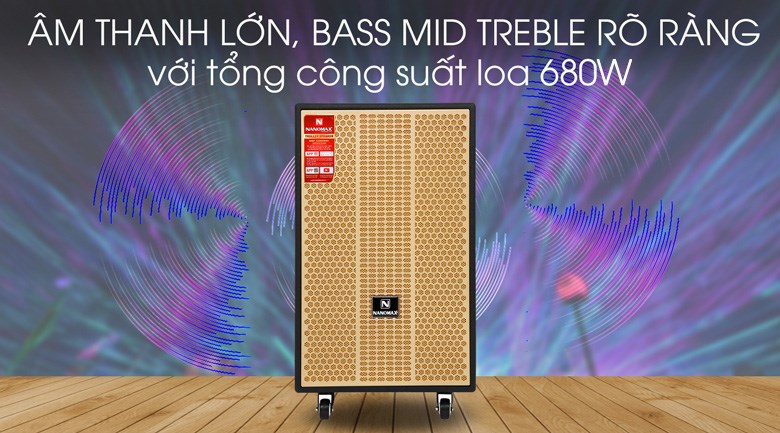 Loa kéo karaoke Nanomax S-2000 680W