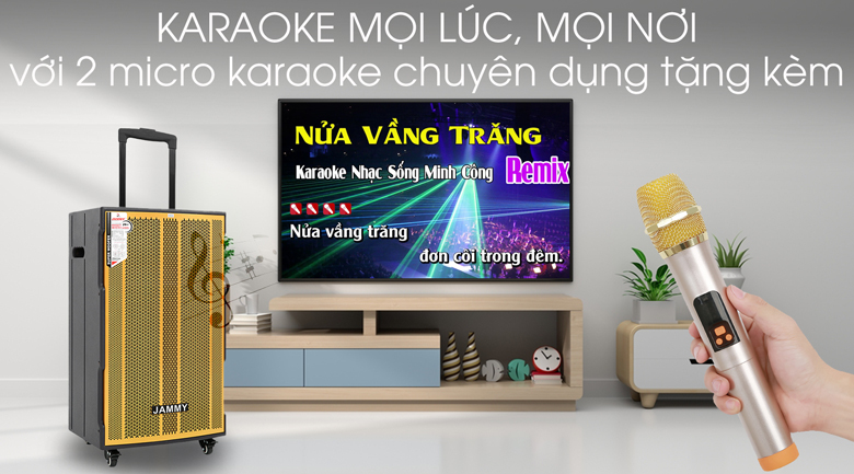 Loa kéo karaoke Jammy AM4218 600W