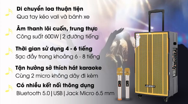 Loa Karaoke Jammy AM4218 - giá tốt, chính hãng, có trả góp 0%