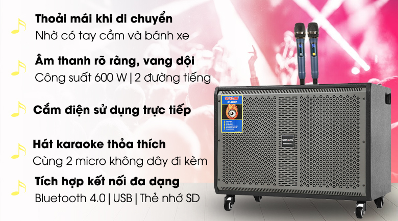 Loa điện karaoke SuYang X-108 600W