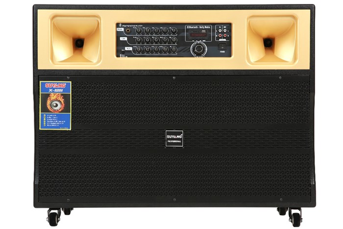 Loa điện karaoke SuYang X-128 850W Màu Đen - Vàng