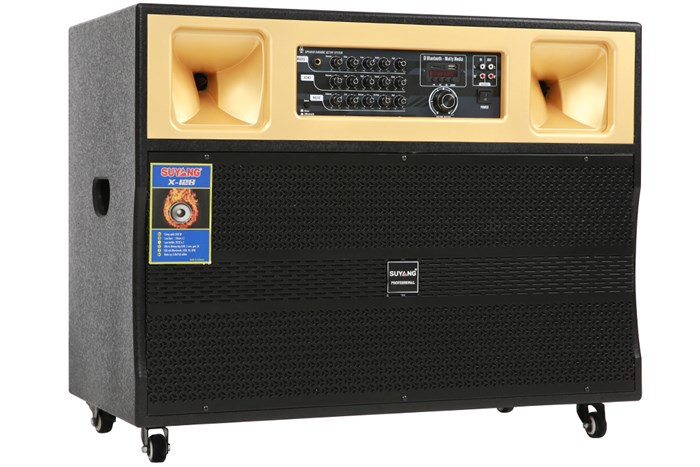 Loa điện karaoke SuYang X-128 850W Màu Đen - Vàng
