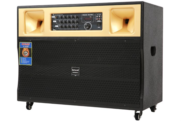 Loa điện karaoke SuYang X-128 850W Màu Đen - Vàng