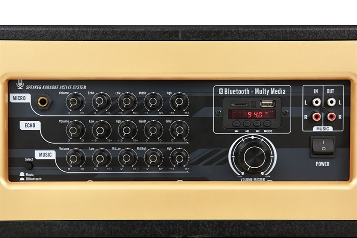 Loa điện karaoke SuYang X-128 850W Màu Đen - Vàng