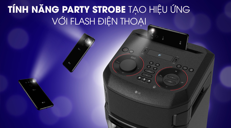 Loa điện karaoke LG Xboom RN5 300W - Party Strobe