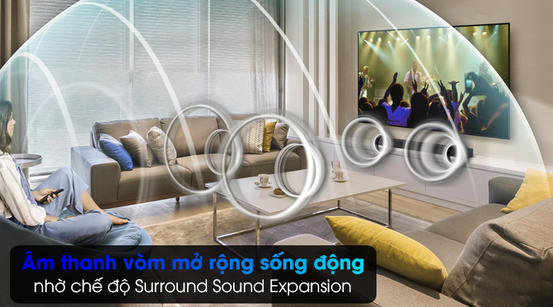 Loa thanh Samsung HW-T550 - Tái tạo âm thanh vòm mở rộng nhờ chế độ Surround Sound Expansion