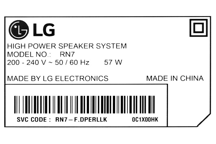 Loa điện karaoke LG Xboom RN7 500W Màu Đen