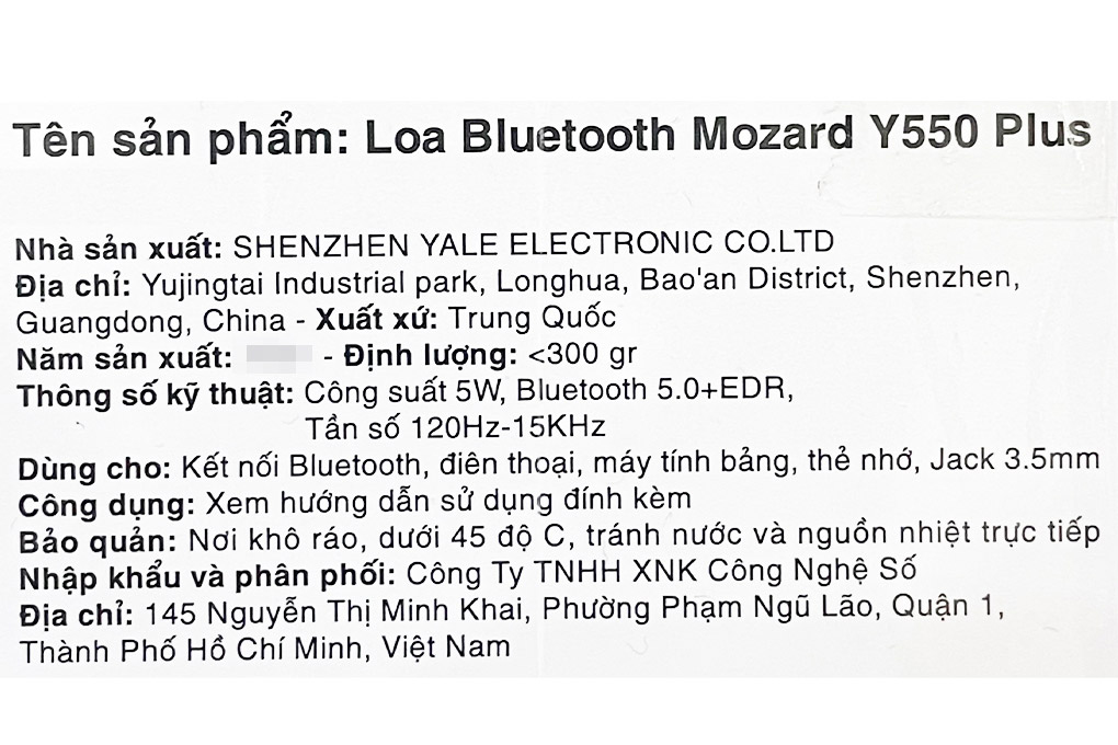 Loa Bluetooth Mozard Y550 Plus Màu Xanh Navy