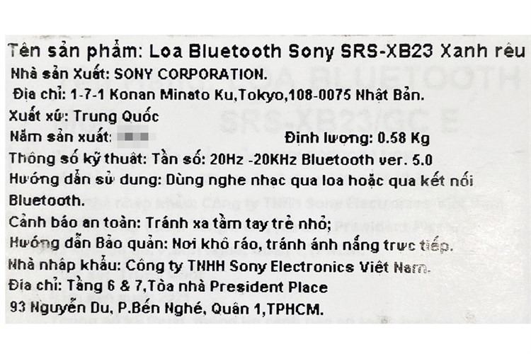 Loa Bluetooth Sony Extra Bass SRS-XB23 Màu Xanh rêu