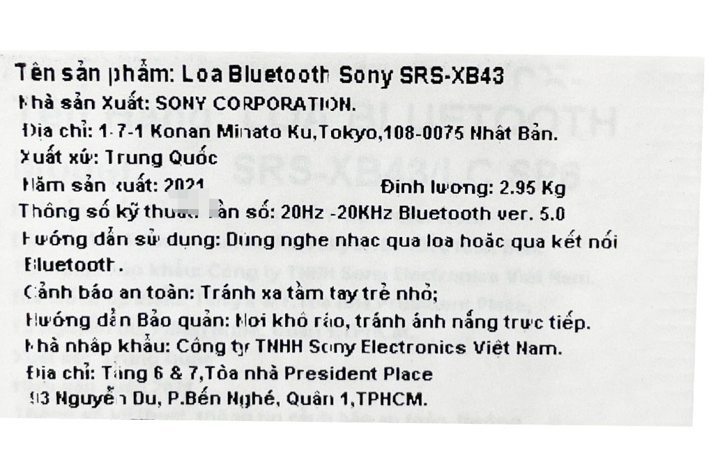 Loa Bluetooth Sony Extra Bass SRS-XB43 - 20
