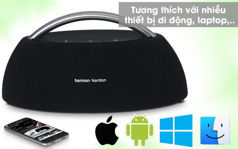Loa Bluetooth Harman Kardon Go + Play mini Đen - Tương thích nhiều thiết bị