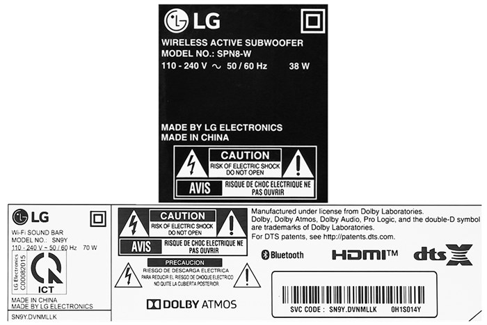 Loa thanh soundbar LG SN9Y Màu Đen