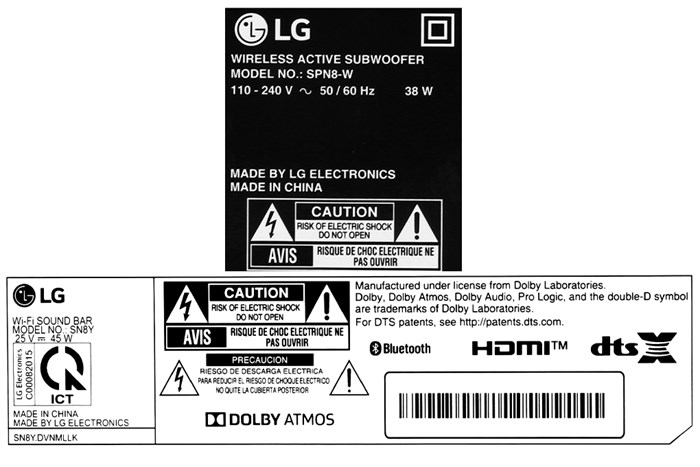 Loa thanh soundbar LG SN8Y Màu Đen