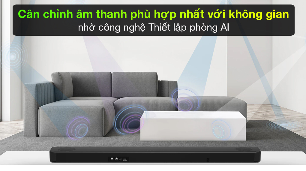 Loa thanh soundbar LG 3.1.2 SN8Y 440W- Thiết lập phòng AI