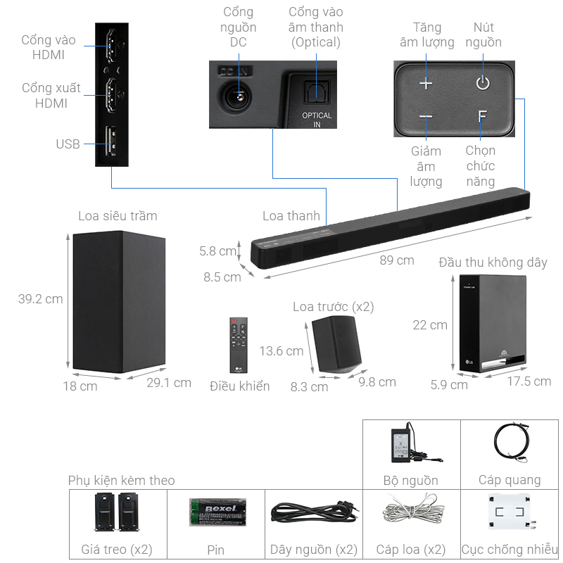 Loa thanh soundbar LG SN5R