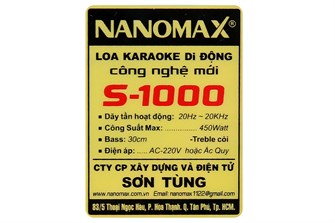 Loa kéo Karaoke Nanomax S-1000 450W - 12