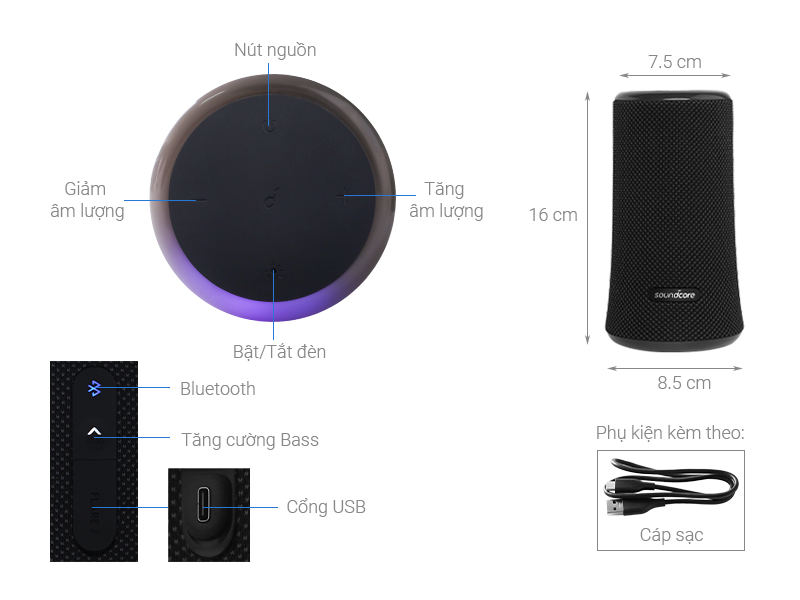 loa bluetooth anker soundcore flare