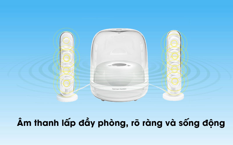 Loa Bluetooth Harman Kardon SoundSticks 4 Trắng - Âm thanh Loa Bluetooth Harman Kardon SoundSticks 4 Trắng - Âm thanh