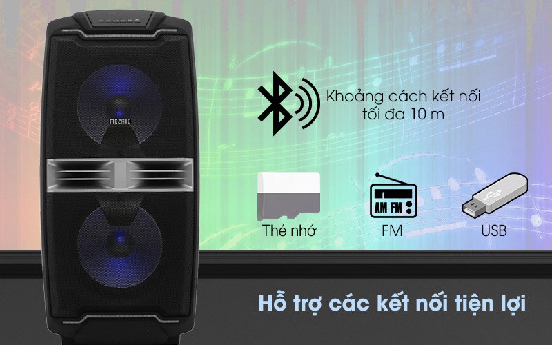 Loa kéo karaoke Mozard L1028K 50W