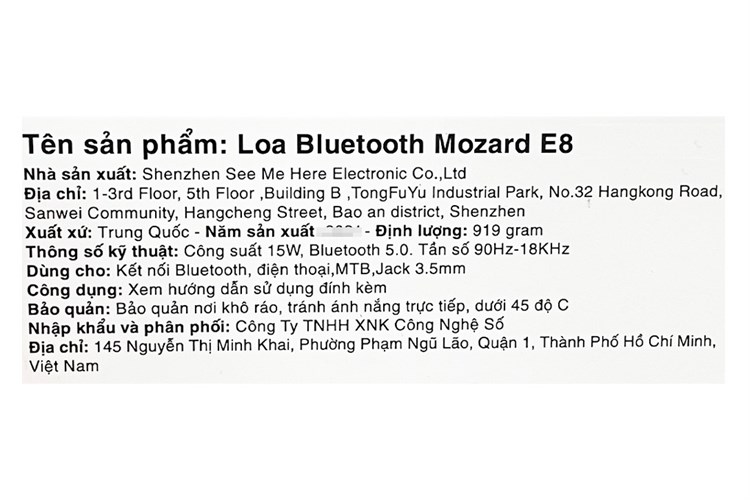 Loa Bluetooth Mozard E8 Màu Đỏ