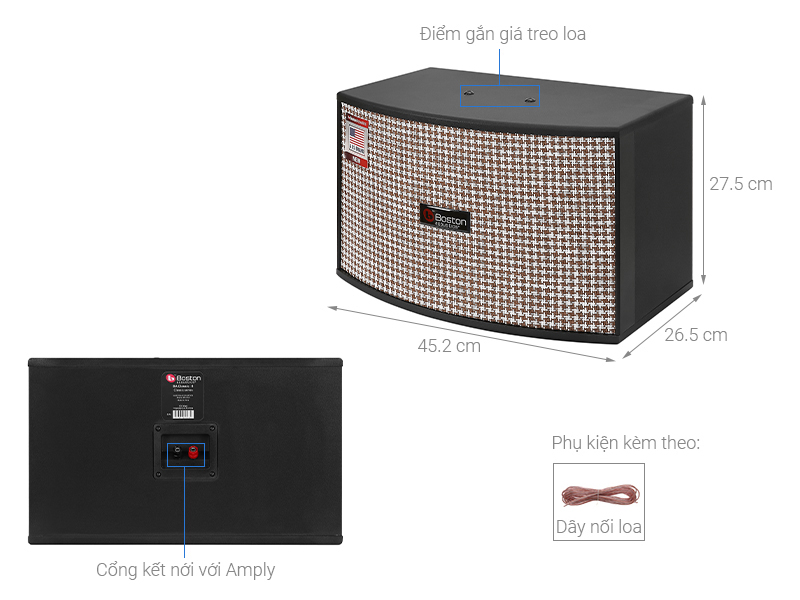 Cặp loa karaoke Boston Acoustic Classic 8 200W