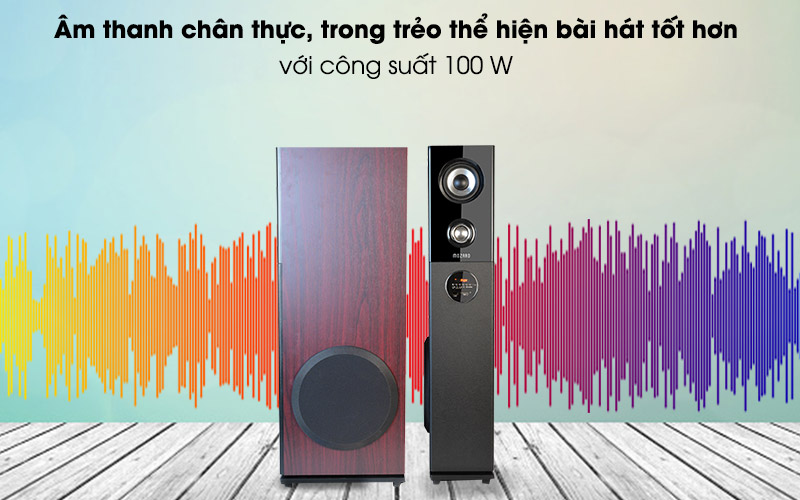 Loa Tivi Bluetooth Mozard M112 Nâu - Công suất