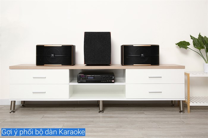 Cặp loa karaoke JBL Pasion 8 300W Màu Đen - Vàng đồng