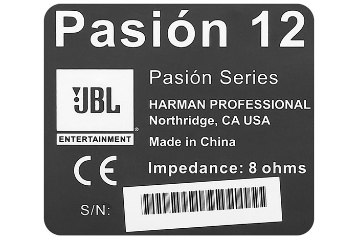 Cặp loa karaoke JBL Pasion 12 500W Màu Đen - Vàng đồng