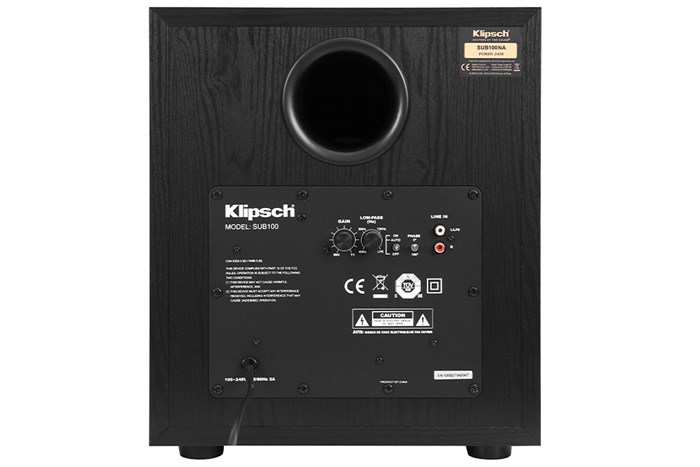 Loa siêu trầm Klipsch SUB100-BK 240W Màu Đen - Vàng đồng
