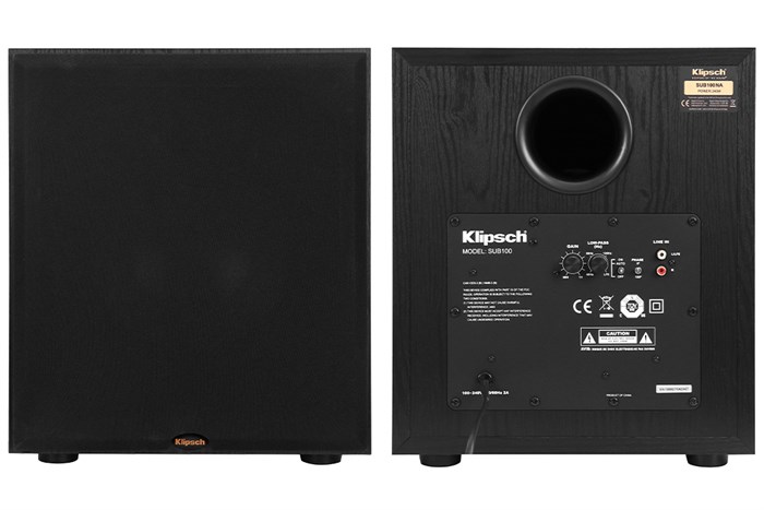 Loa siêu trầm Klipsch SUB100-BK 240W Màu Đen - Vàng đồng