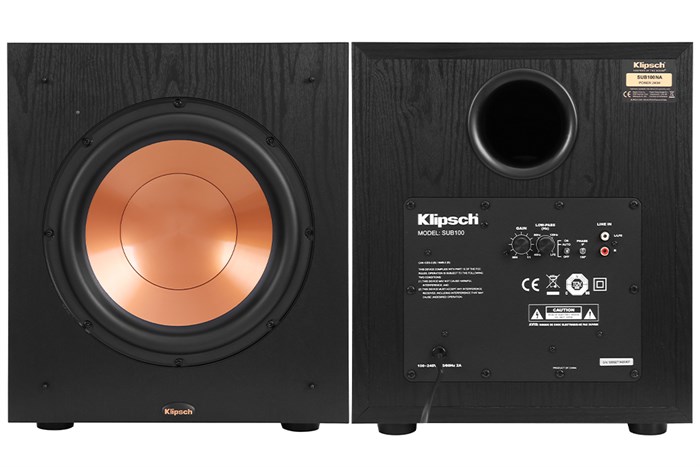 Loa siêu trầm Klipsch SUB100-BK 240W Màu Đen - Vàng đồng