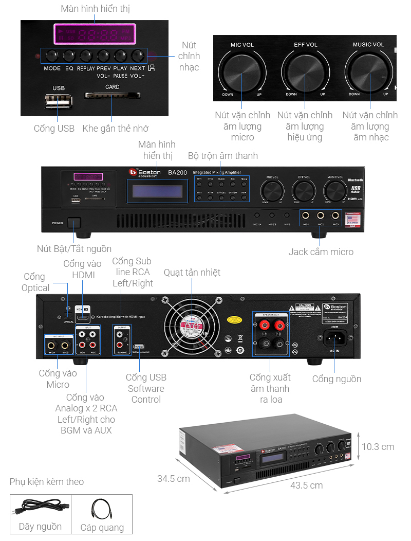 Amply Boston Acoustics BA200 400W