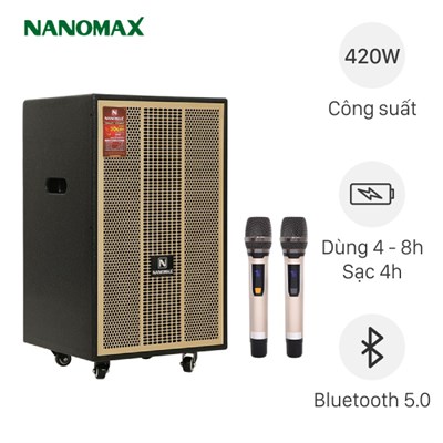 Loa kéo Karaoke Nanomax S-900 420W - giá tốt, chính hãng, có trả