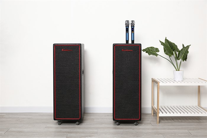 Cặp loa điện karaoke BlackHammer BH-410 400W Màu Đen - Đỏ