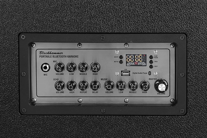 Cặp loa điện karaoke BlackHammer BH-410 400W Màu Đen - Đỏ