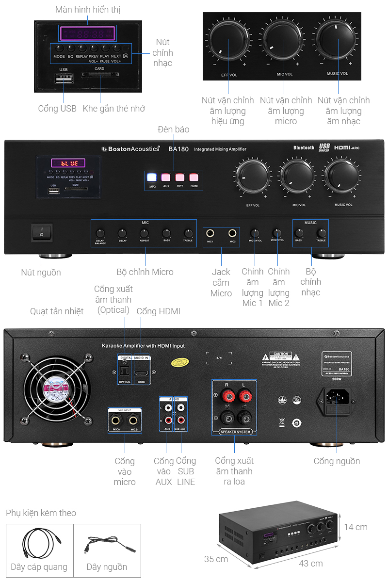 Amply Boston Acoustics BA180 400W
