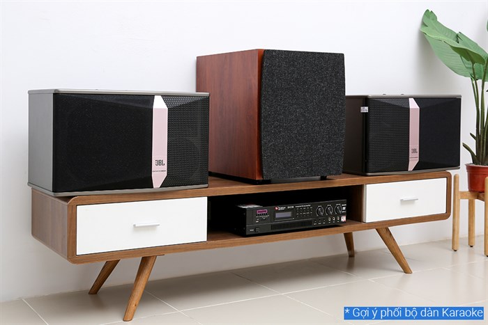 Cặp loa karaoke JBL KI510 700W Màu Đen - Vàng đồng