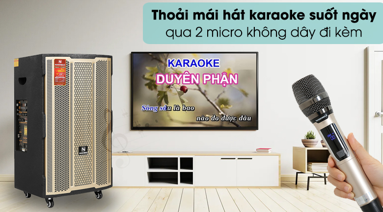 Loa kéo karaoke Nanomax S-3000 1200W