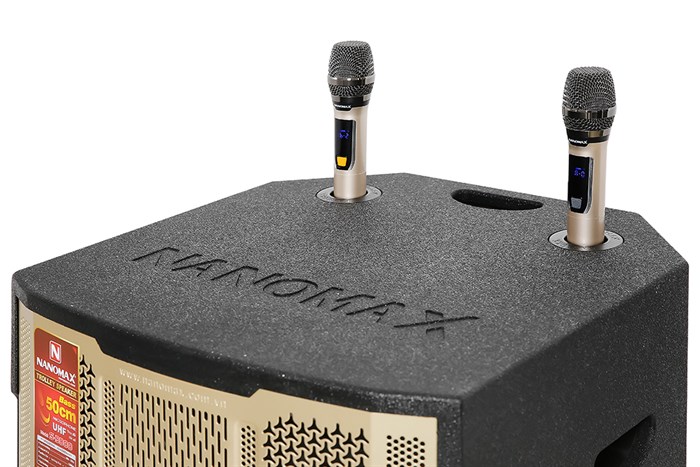 Loa kéo karaoke Nanomax S-3000 1200W Màu Đen - Vàng