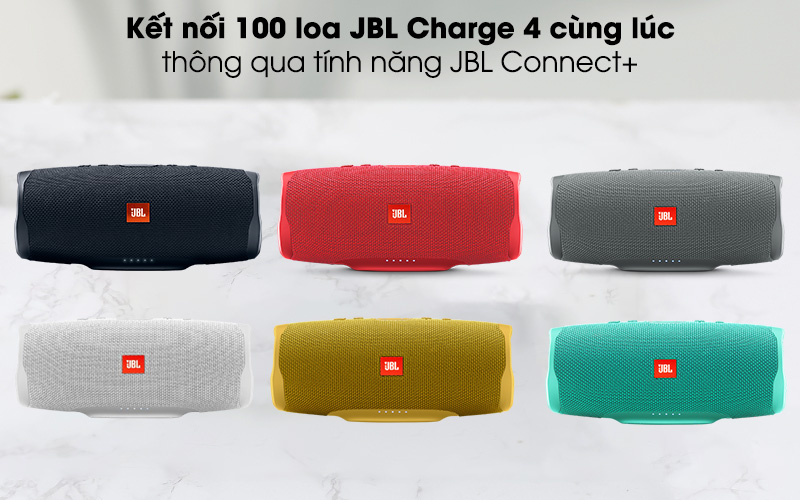 Loa bluetooth JBL Charge 4 - Kết nối 100 loa