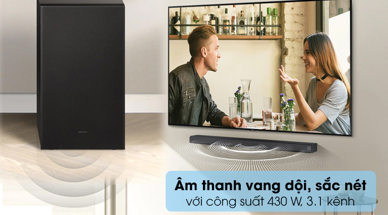 Loa thanh Samsung HW-A650 - Nâng cao chất lượng âm thanh với hệ thống loa 3.1 kênh, công suất lớn 430 W