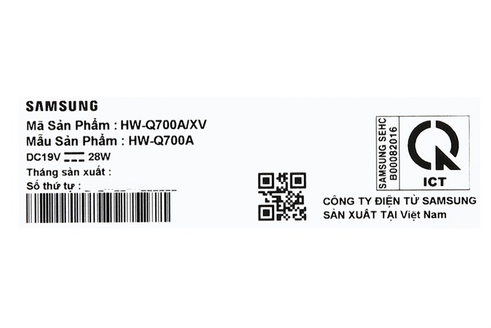 Bộ loa thanh Samsung HW-Q700A 330W Màu Đen