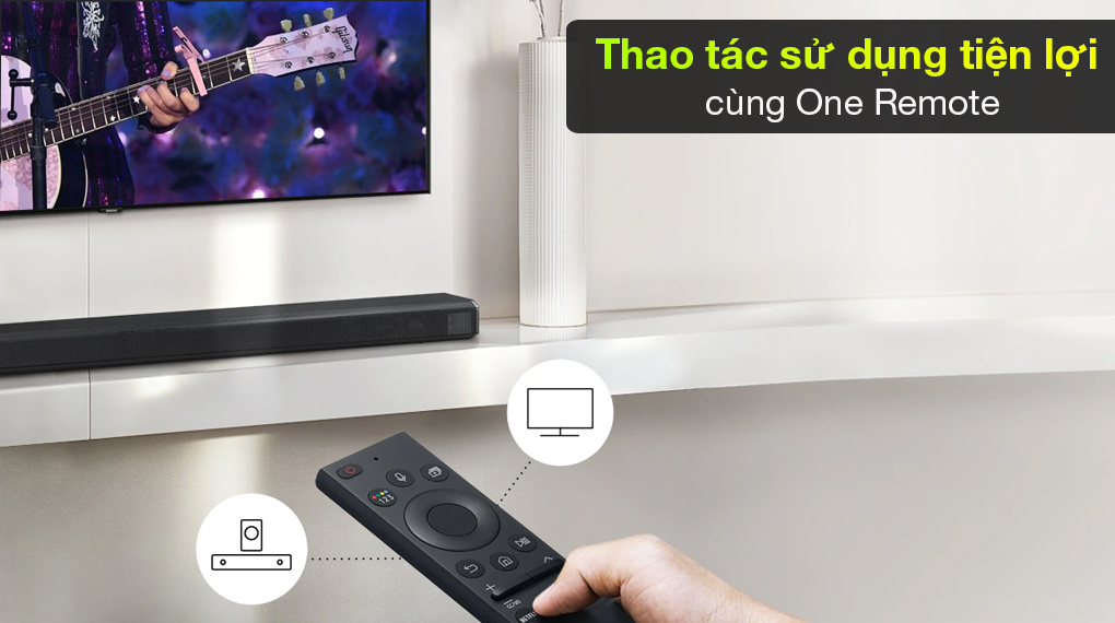 Điều khiển loa từ xa thông qua One Remote đi kèm