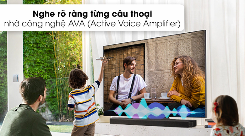 Loa thanh Samsung HW-Q950 - Tự khuếch đại âm lượng hội thoại với công nghệ AVA (Active Voice Amplifier)
