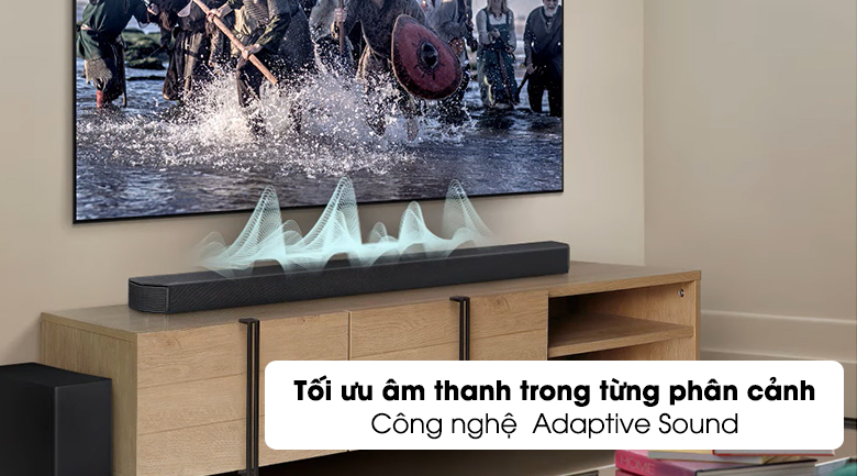 Loa thanh Samsung HW-Q950A - Tối ưu âm thanh theo từng nội dung bạn xem nhờ công nghệ Adaptive Sound