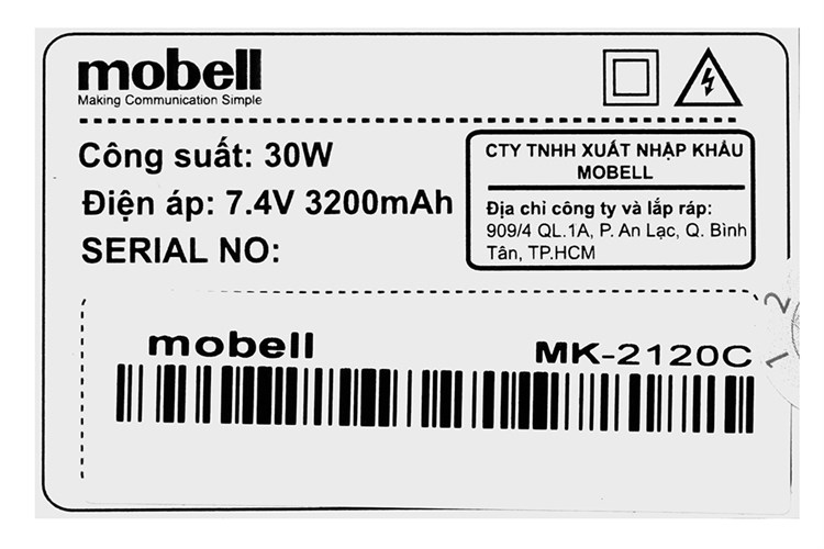 Loa kéo karaoke Mobell MK-2120C 30W Màu Đen - nâu