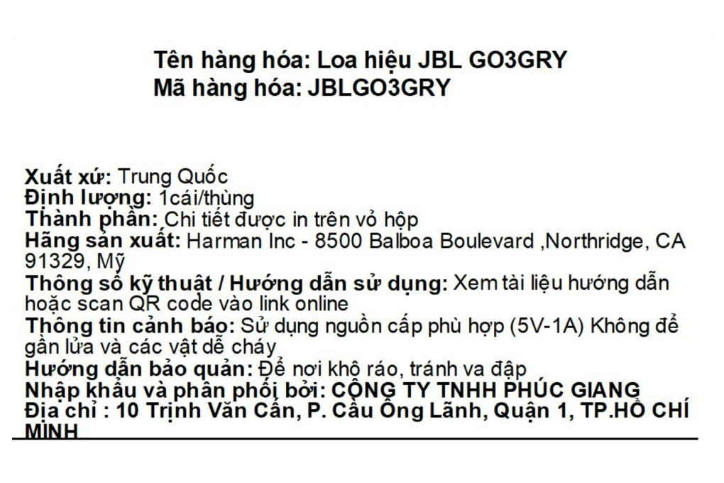 Loa Bluetooth JBL Go 3 Màu Xám nhạt