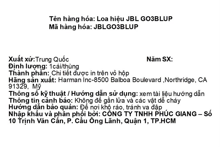 Loa Bluetooth JBL Go 3 Màu Xanh hồng