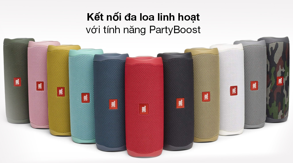 Loa Bluetooth JBL Flip 5 - Kết nối đa loa nhờ tính năng PartyBoost