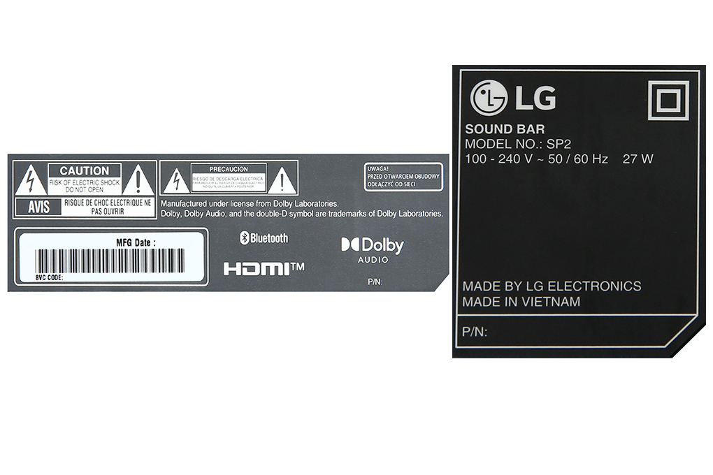 Loa thanh LG SP2 100W Màu Đen